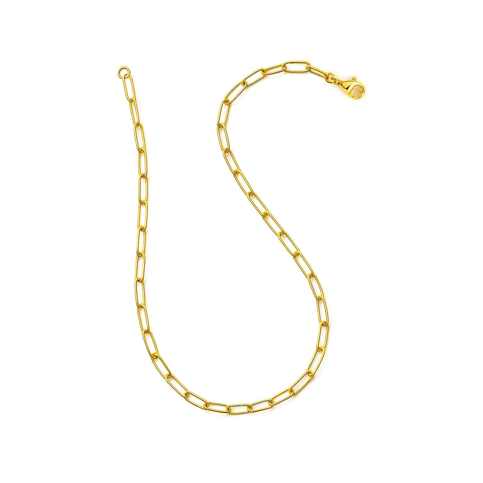 Paperclip Chain Charm Necklace