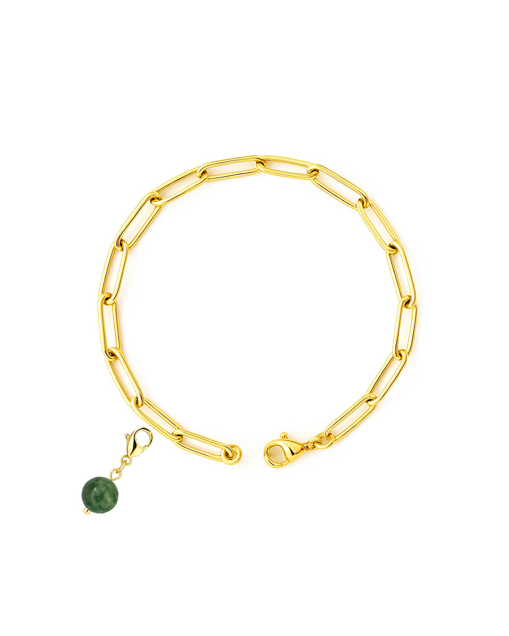 Paperclip Chain Charm Bracelet