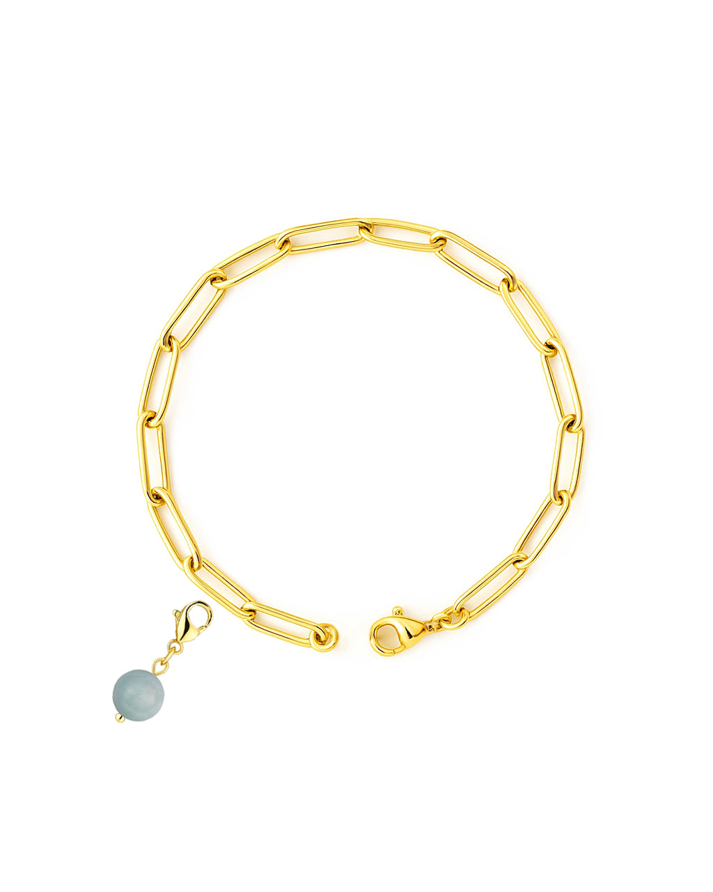 Paperclip Chain Charm Bracelet