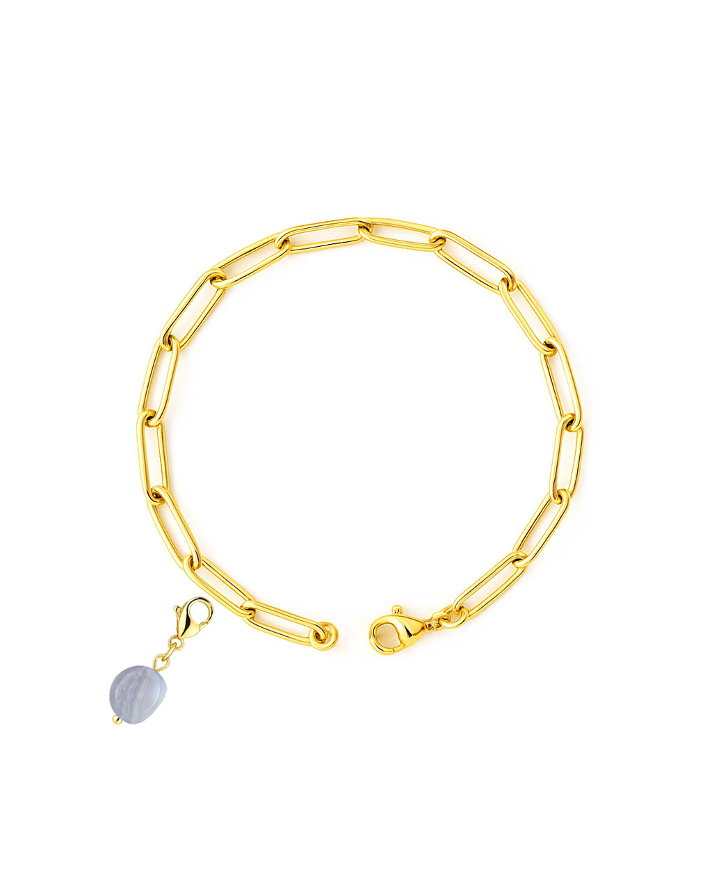 Paperclip Chain Charm Bracelet