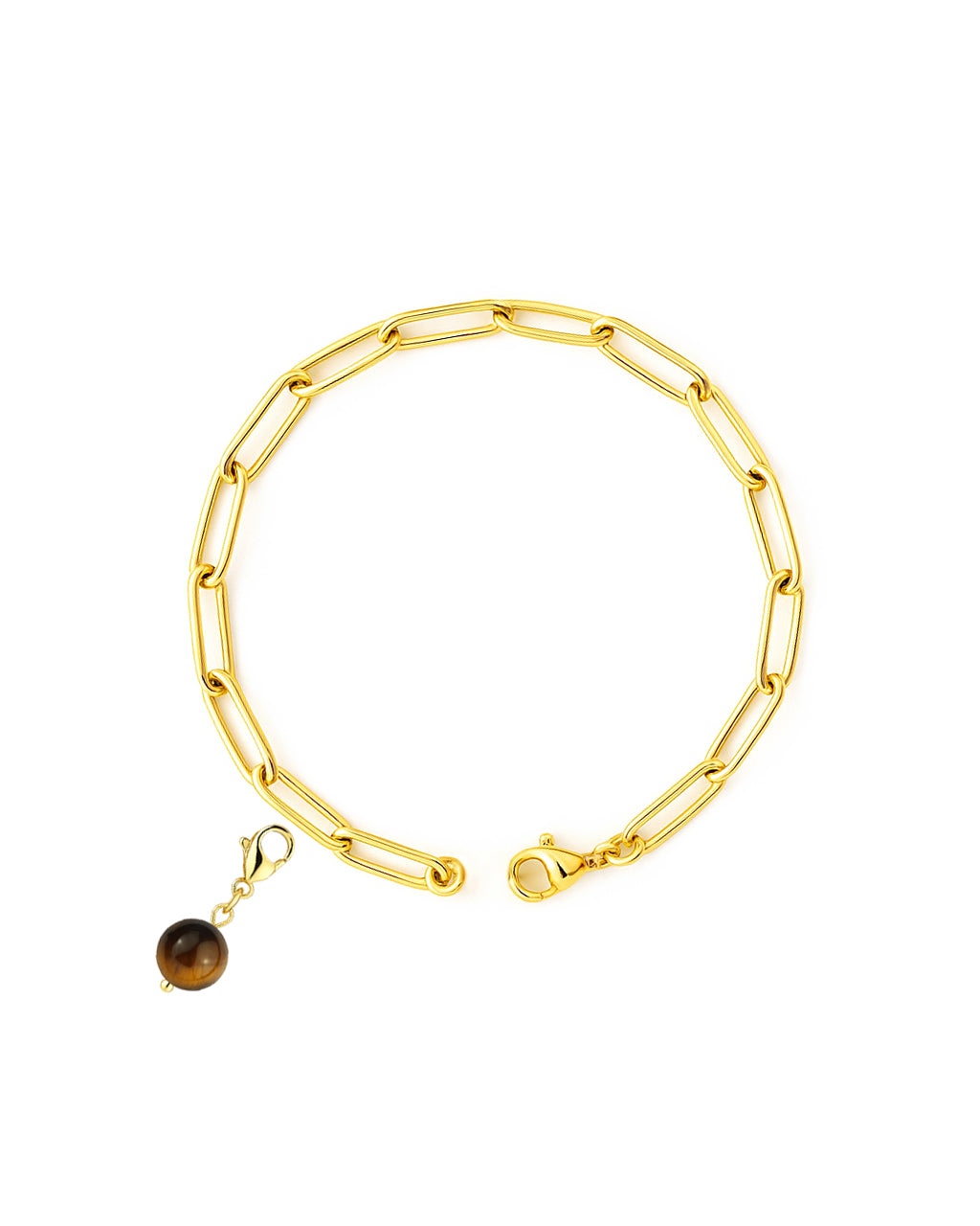 Paperclip Chain Charm Bracelet