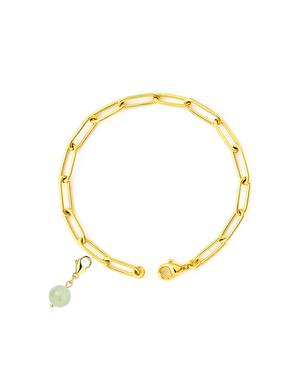 Paperclip Chain Charm Bracelet