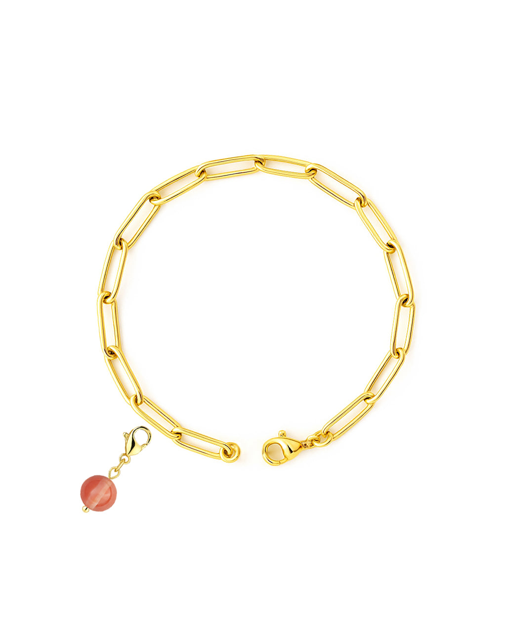 Paperclip Chain Charm Bracelet