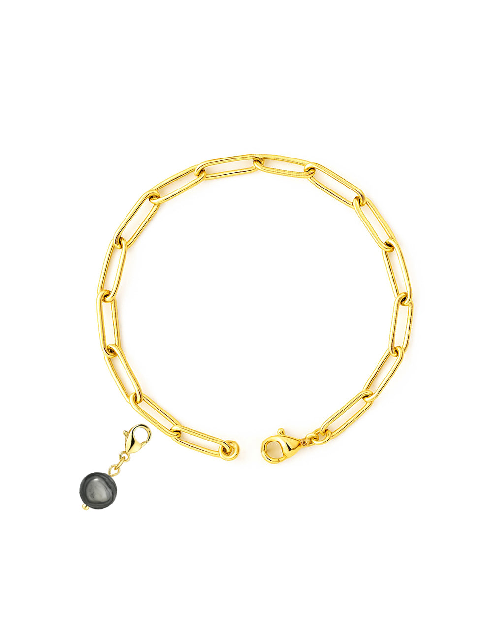 Paperclip Chain Charm Bracelet