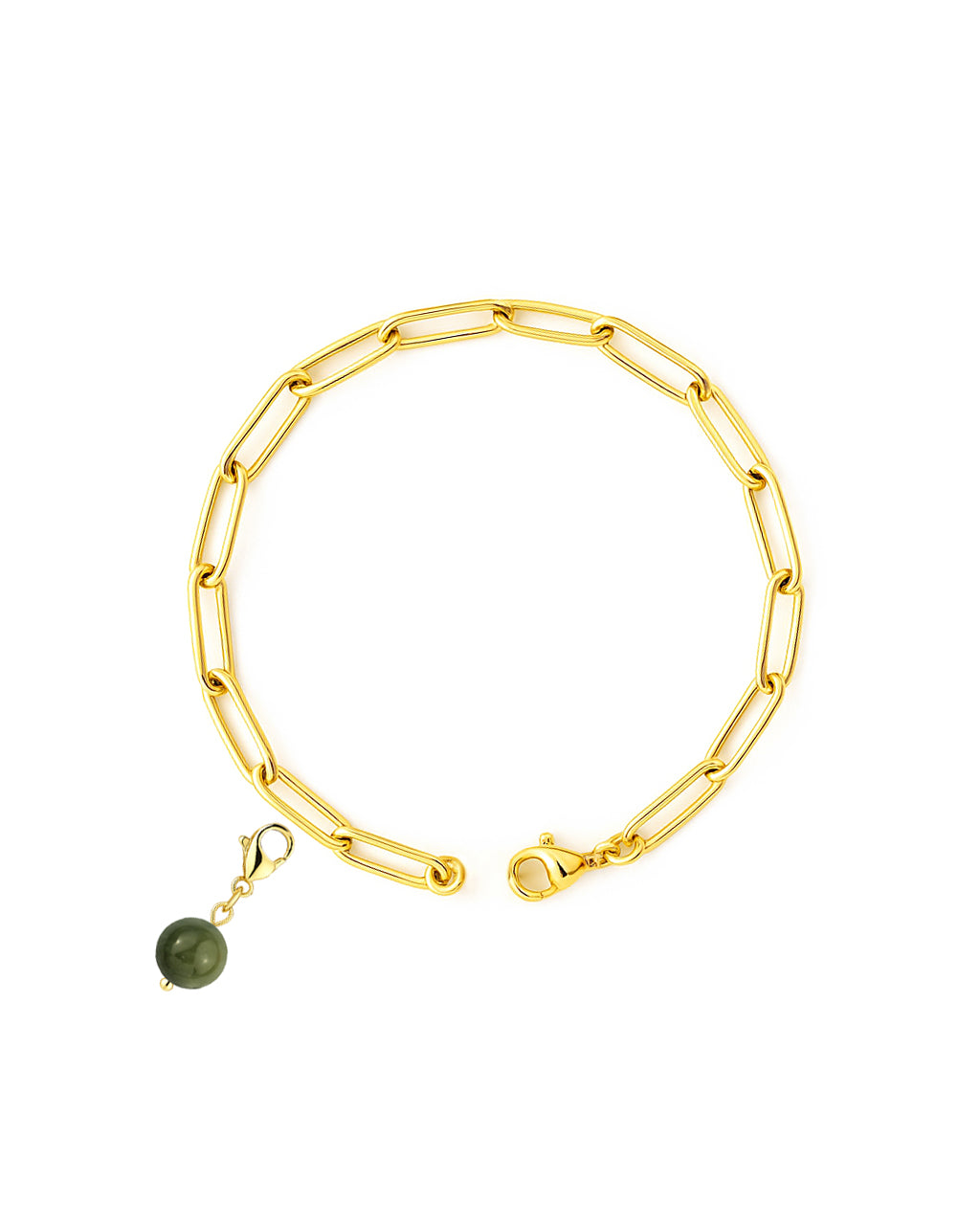 Paperclip Chain Charm Bracelet