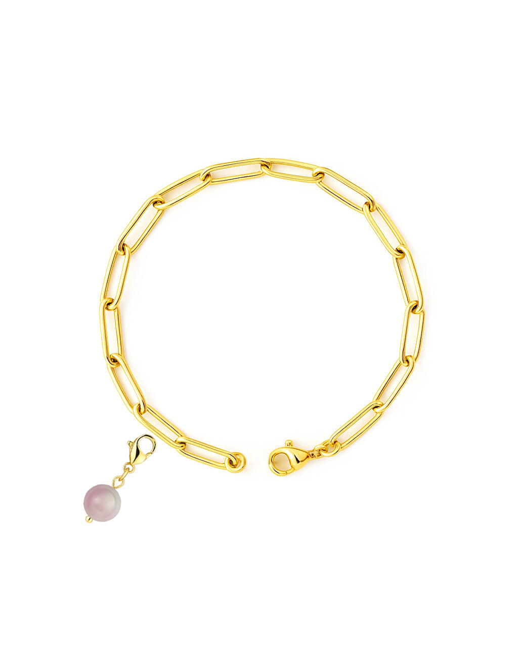 Paperclip Chain Charm Bracelet