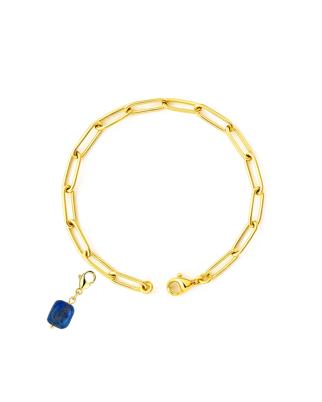 Paperclip Chain Charm Bracelet