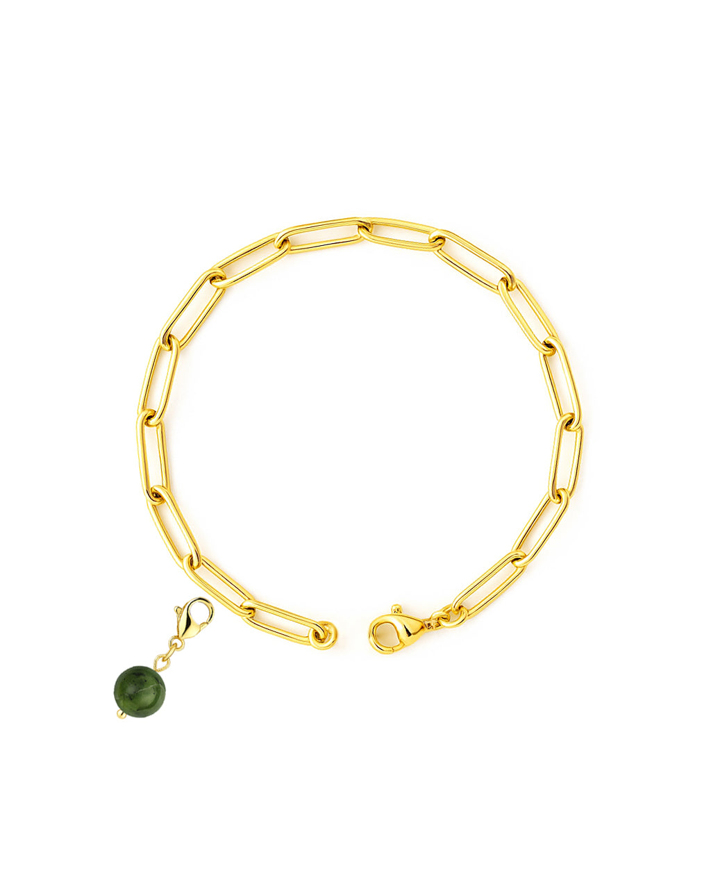 Paperclip Chain Charm Bracelet