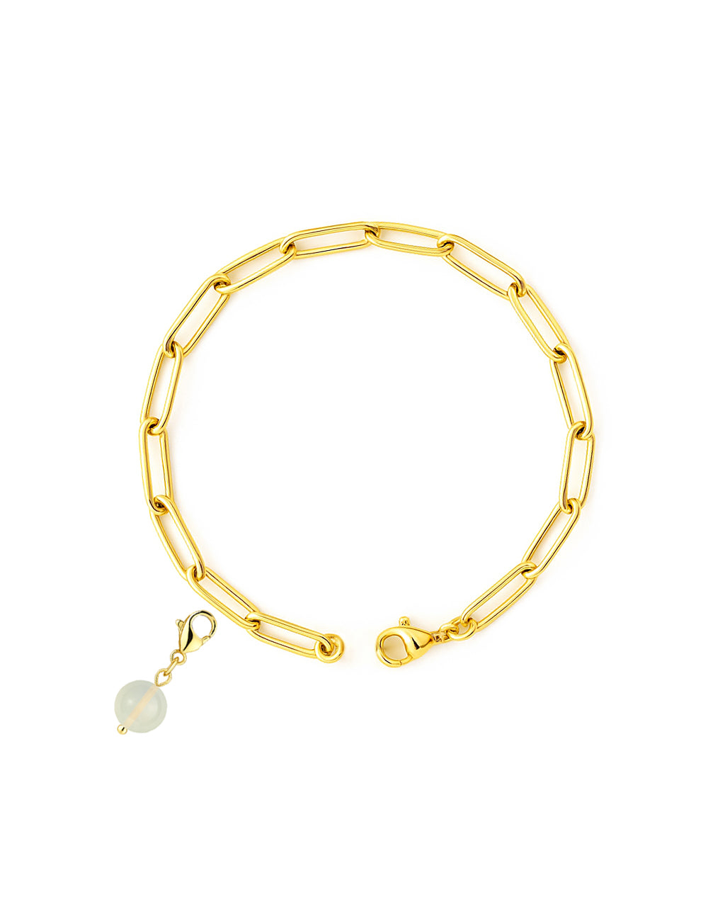 Paperclip Chain Charm Bracelet