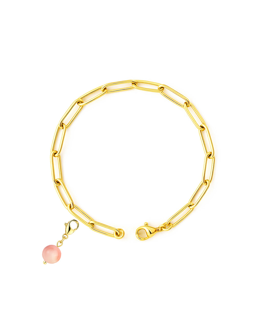 Paperclip Chain Charm Bracelet