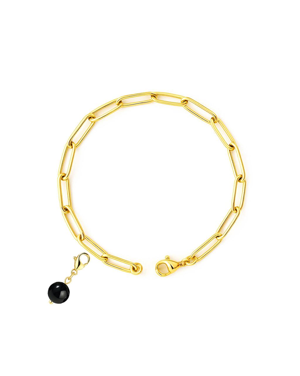 Paperclip Chain Charm Bracelet