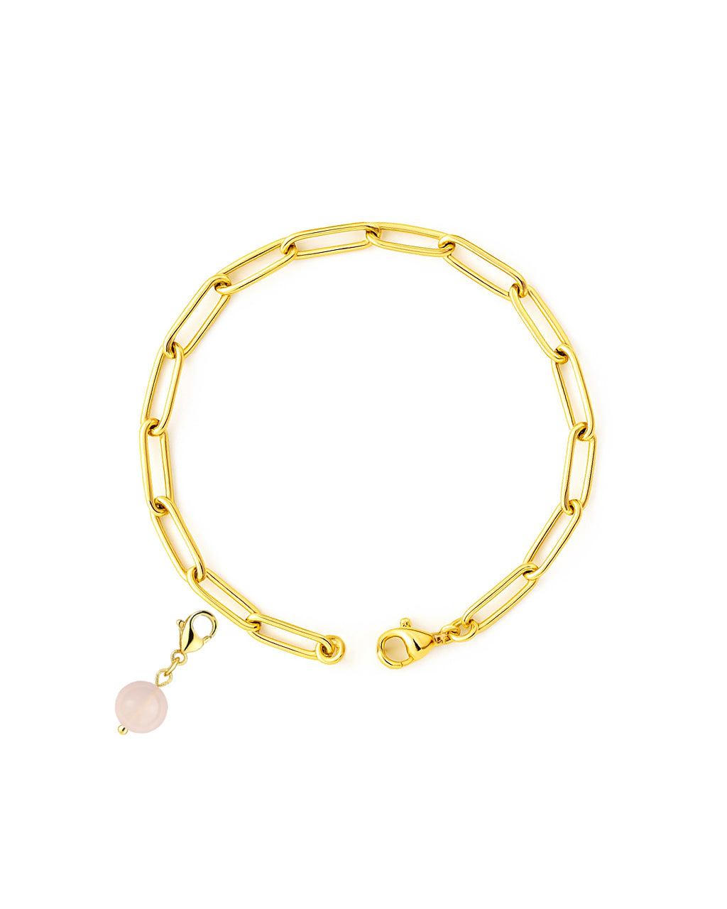 Paperclip Chain Charm Bracelet