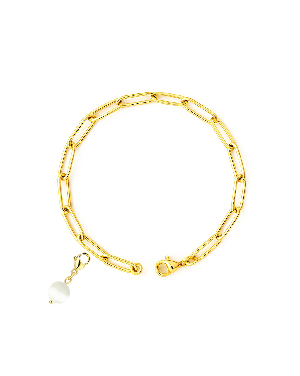 Paperclip Chain Charm Bracelet