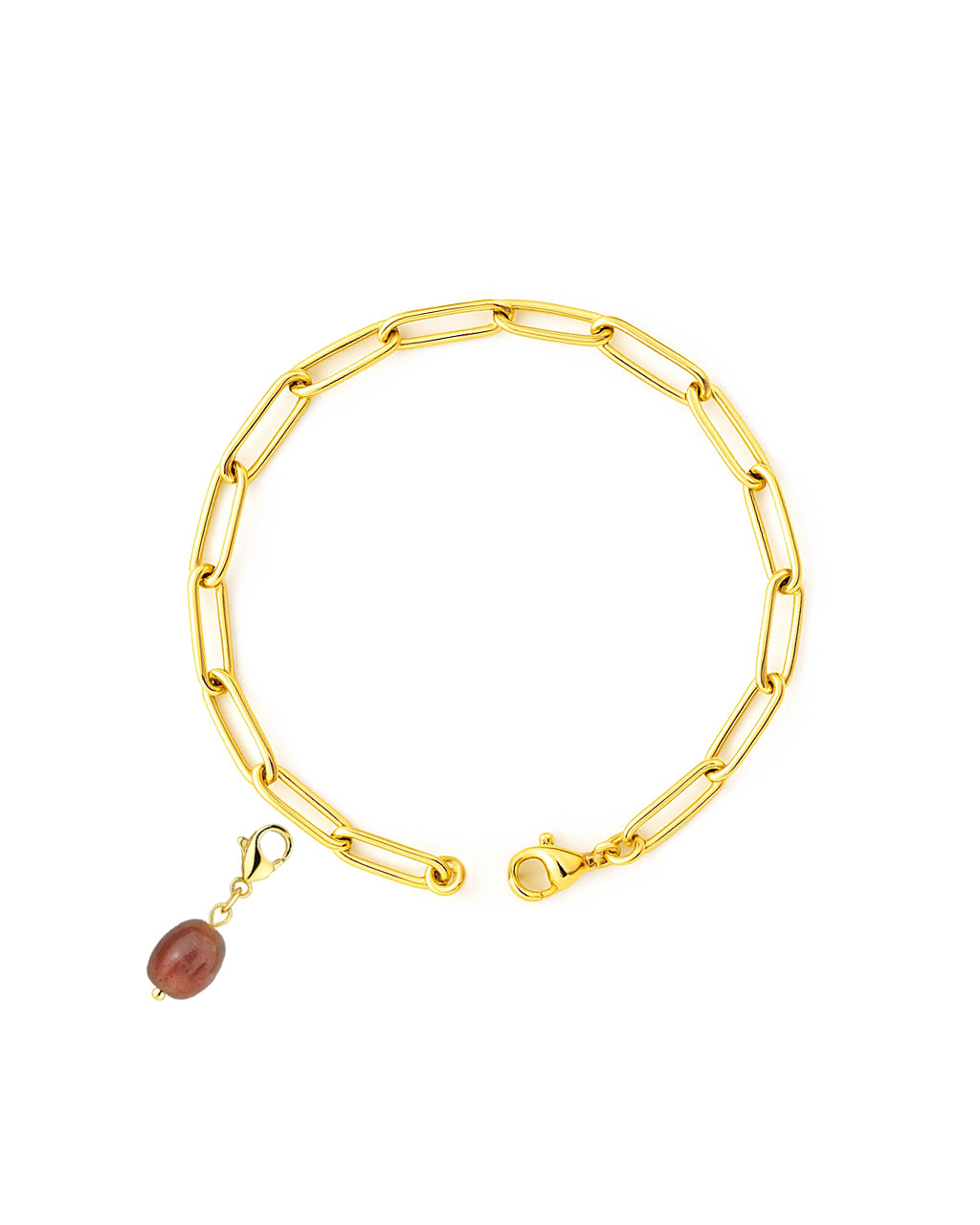 Paperclip Chain Charm Bracelet