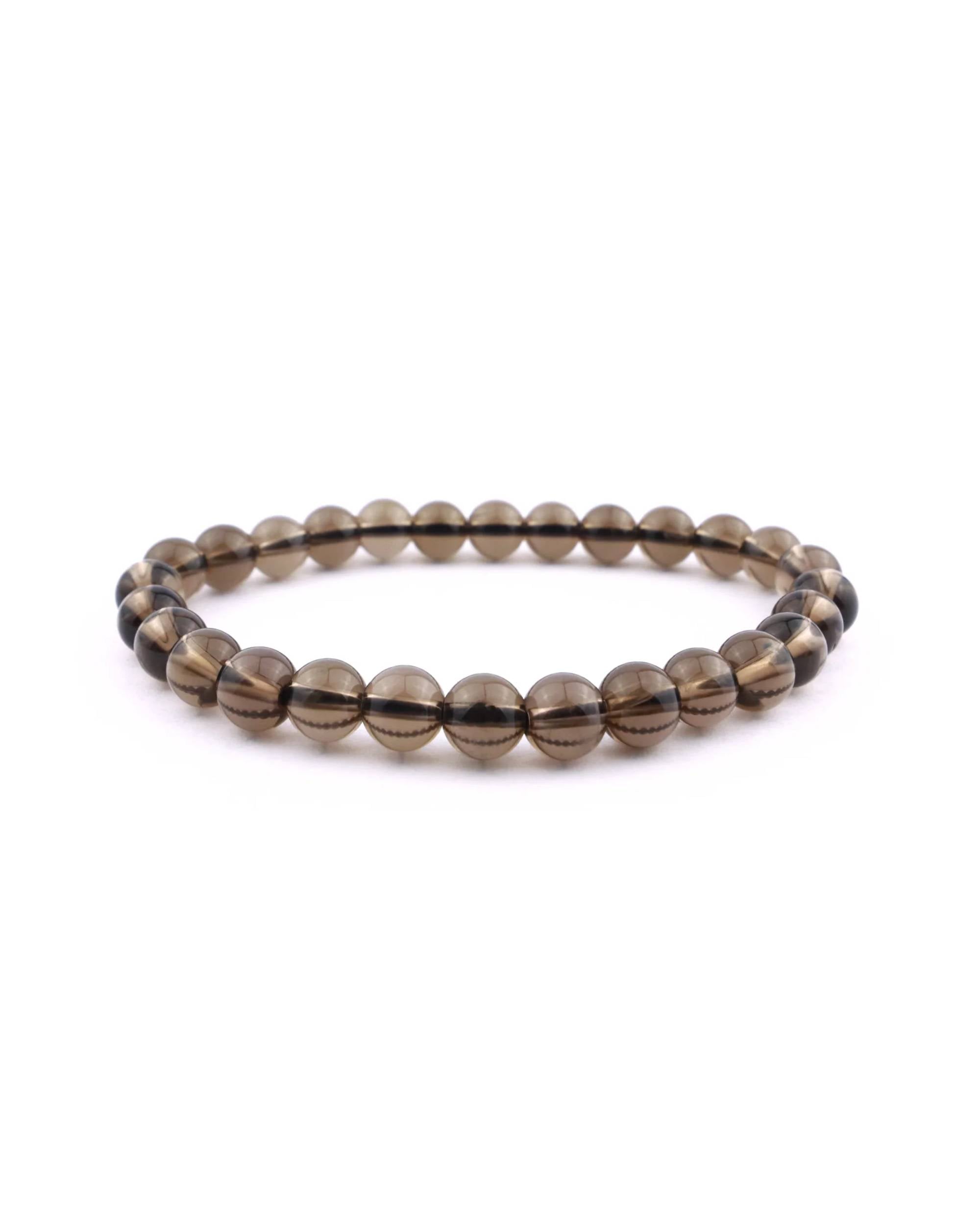 Smoky Quartz 6mm Bracelet