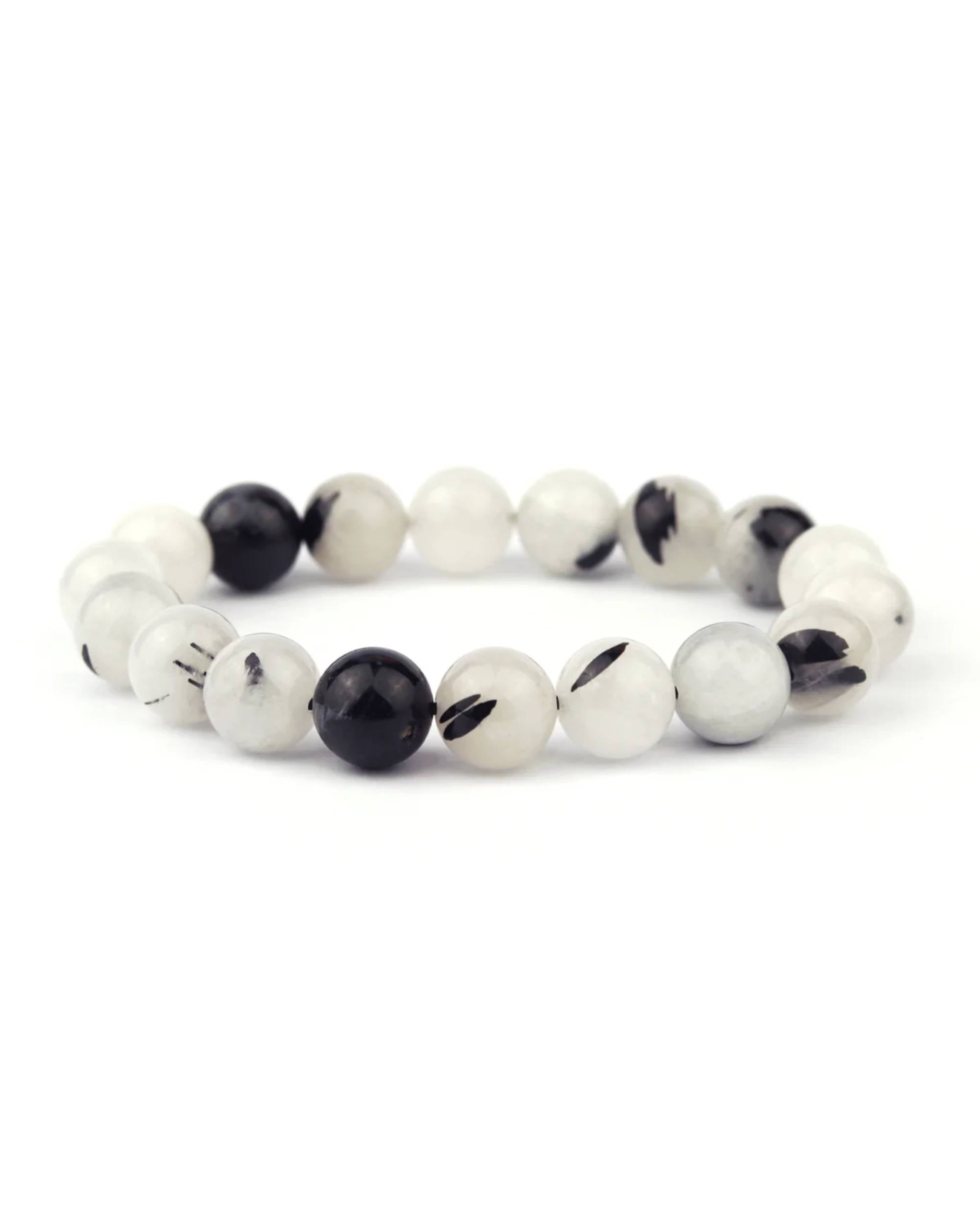 Tourmalinated Quartz 10mm Bracelet