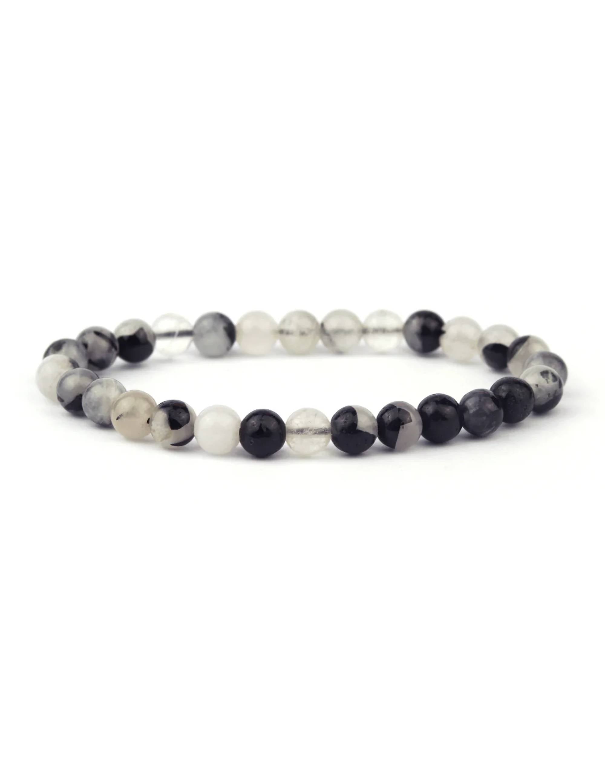 Tourmalinated Quartz 6mm Bracelet